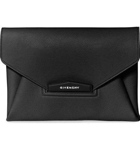 givenchy medium antigona envelope clutch black|givenchy mini antigona.